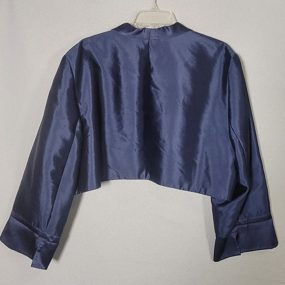 Adrianna Papell Dress Womens 22W Navy 2Pc Bolero Jacket Sheath Evening Formal - Picture 4 of 12